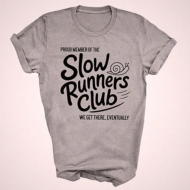Slow Runners Club T-Shirt, lustiges Laufshirt, Jogger Geschenk, Marathon Training