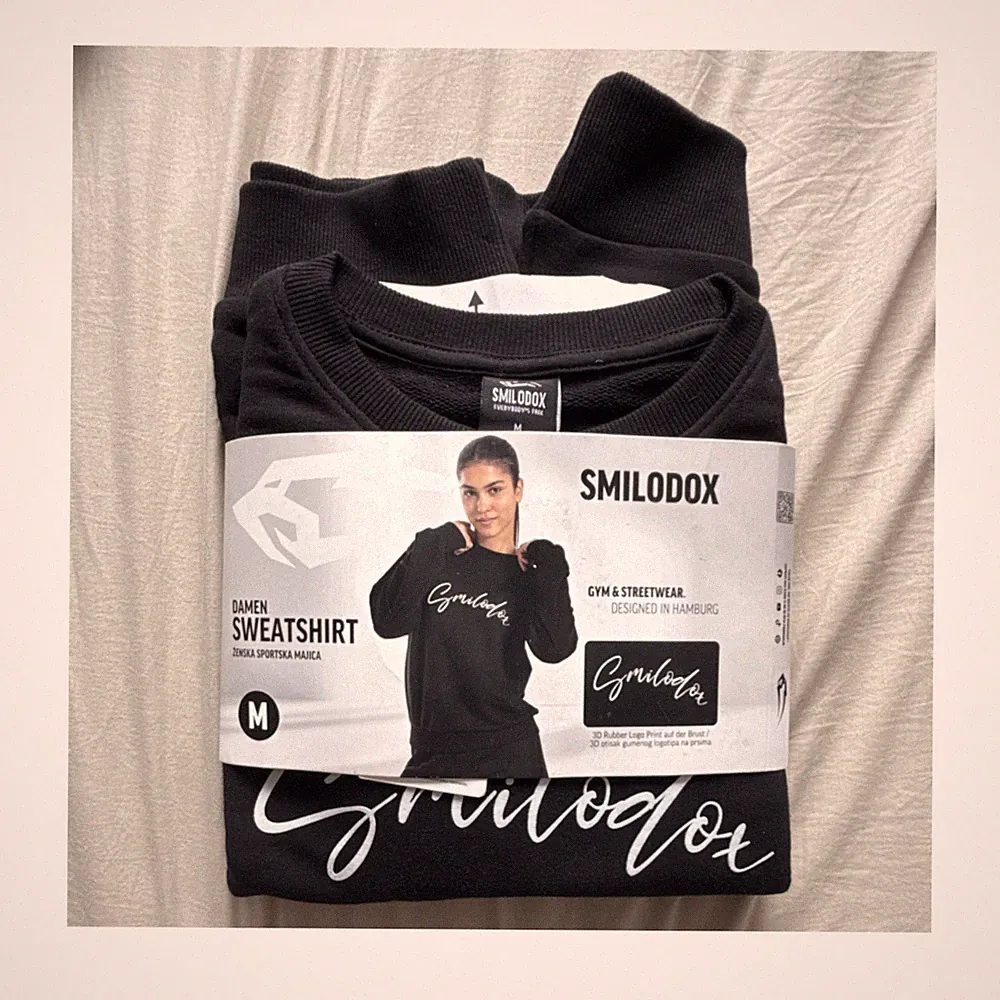 SMILODOX Jogginghose Baumwolle schwarz Gr. M, Kordelzug, elast. Bund