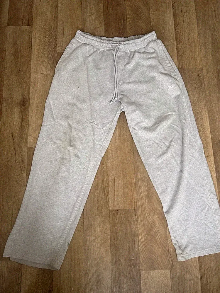 SNIPES Damen Jogginghose Grau M Jersey elastischer Bund Zugband Logo