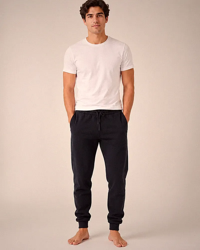 Snocks Jogginghose Herren Trainingshose Loose Fit Sweathose Basic Schwarz S