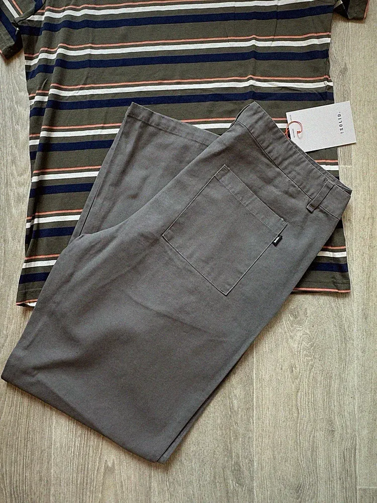 !Solid Herren Chino Hose Grau 33/32 Regular Fit Stoffhose Neu Etikett