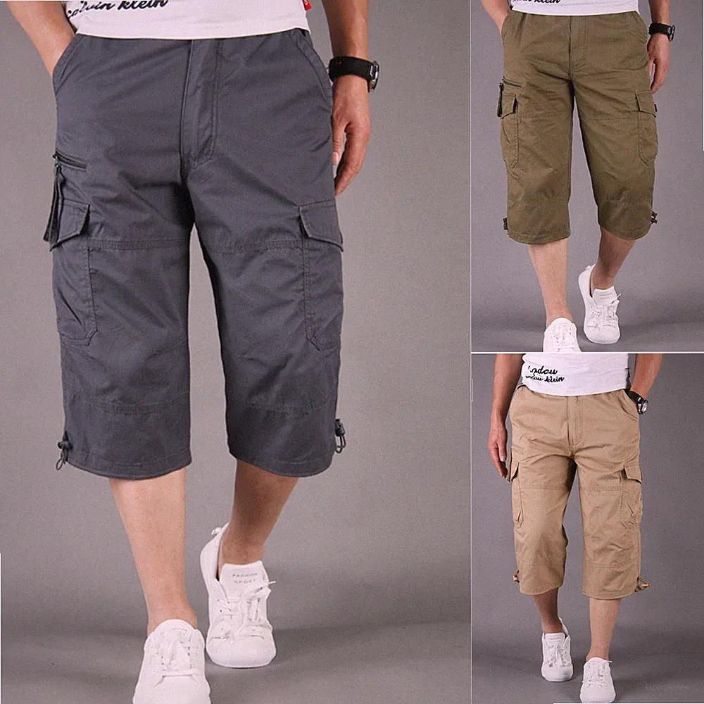 Sommer Herren Capri Shorts Combat Bermudas Cargohose Sports Trekking3/4Hosen ML
