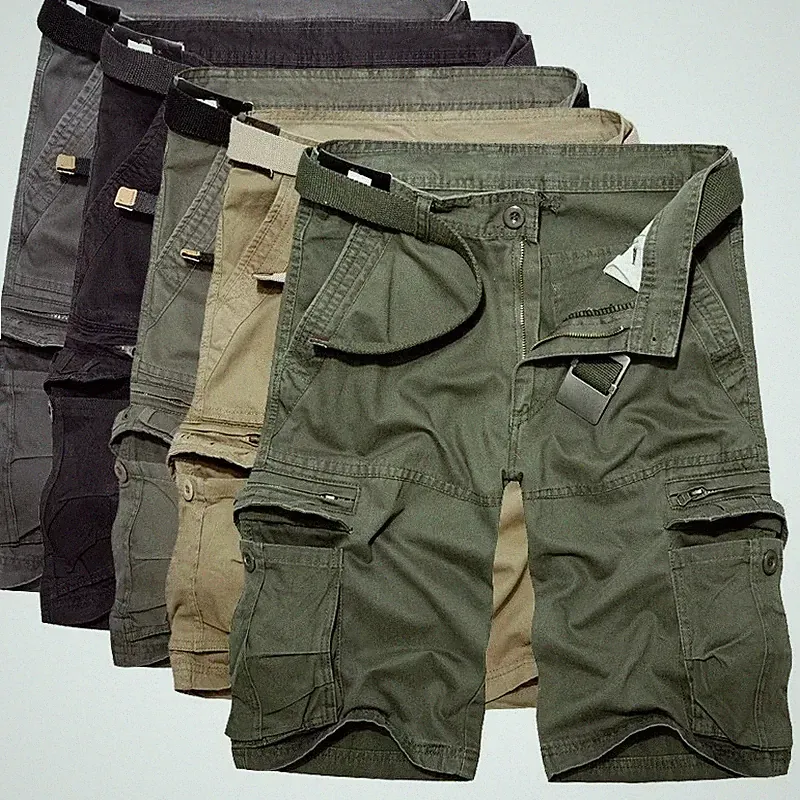Sommer Herren Cargo Shorts Jeans Kurze Hose Sport Shorts Freizeit Bermudas Hosen