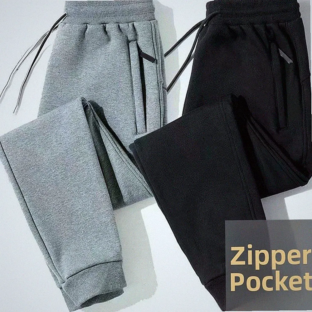 Sommer Herren Jogginghose Polyester Loose Fit Einfarbig Gerades Bein Sweatpants