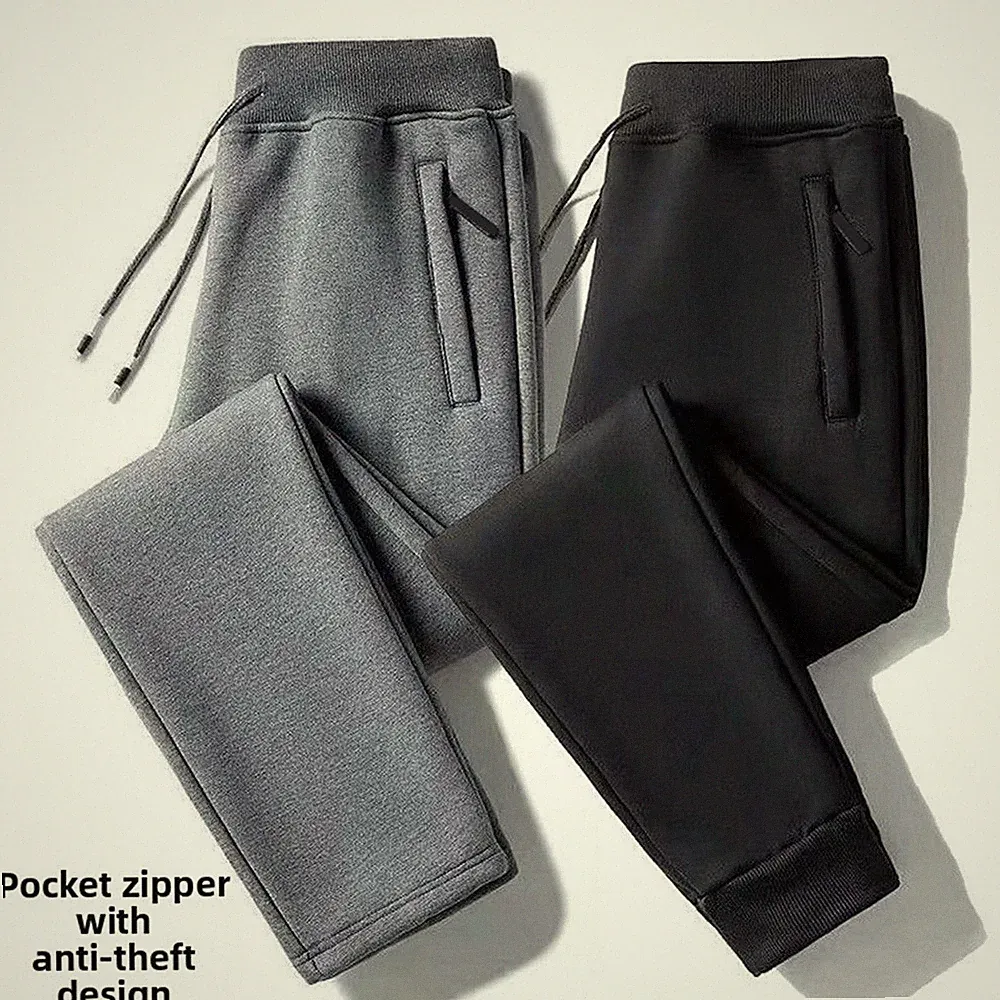 Sommer Herren Jogginghose Polyester Loose Fit Einfarbig Gerades Bein Sweatpants