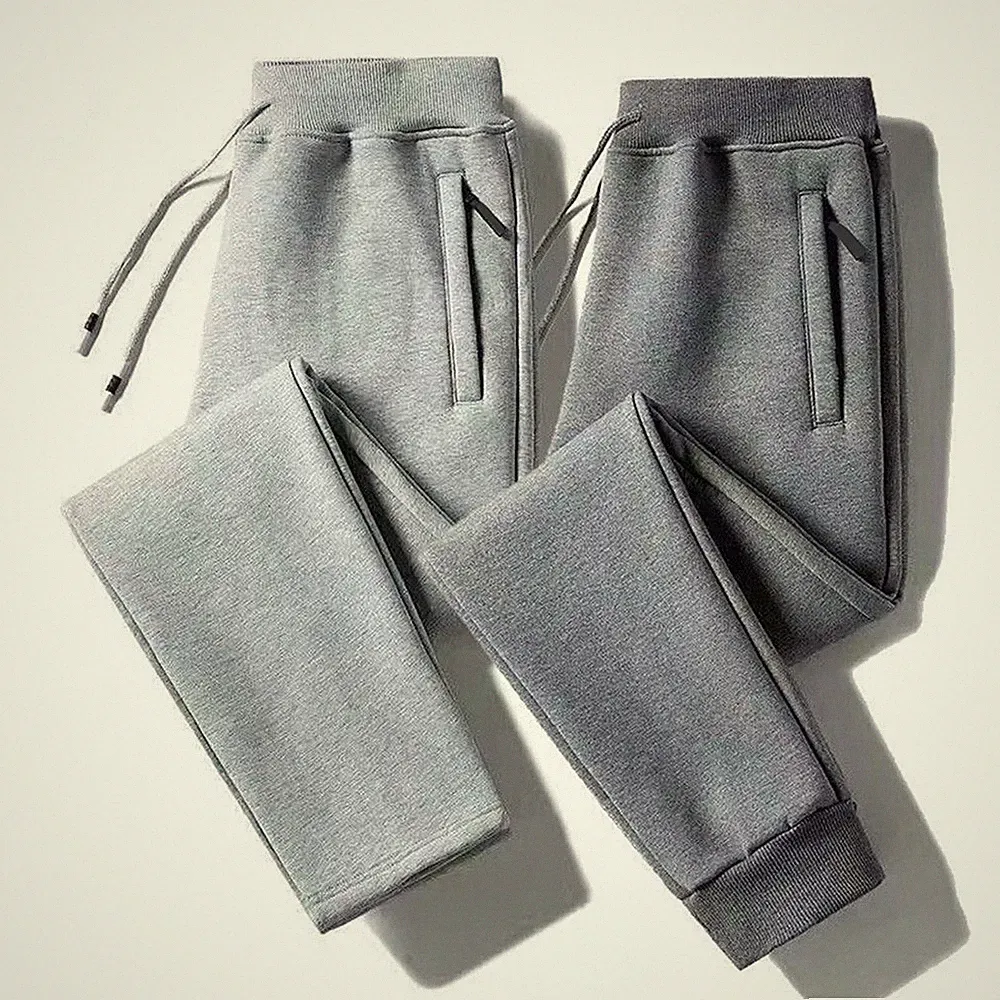 Sommer Herren Jogginghose Polyester Loose Fit Einfarbig Gerades Bein Sweatpants