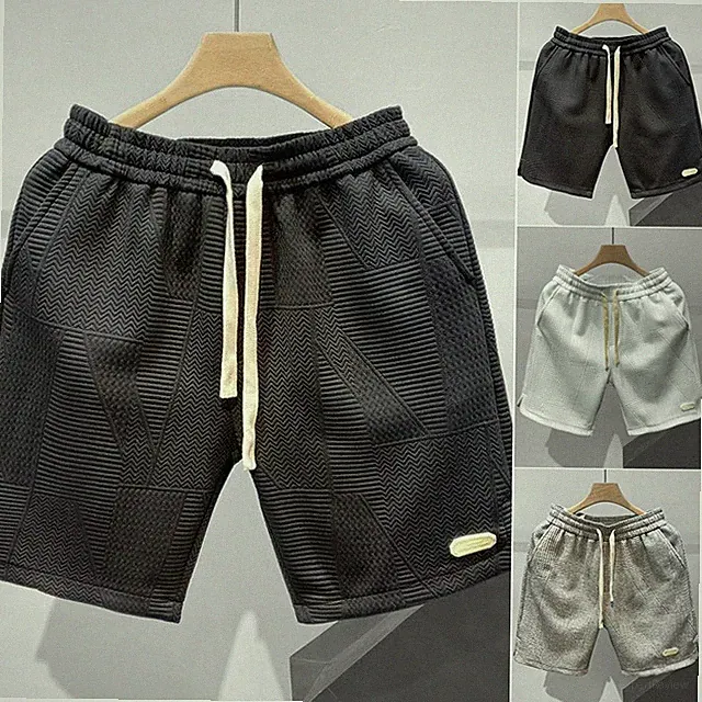 Sommer Laufhose Herren Casual Jogging Sport Kurze Hosen Einfarbig Kordelzug Hose