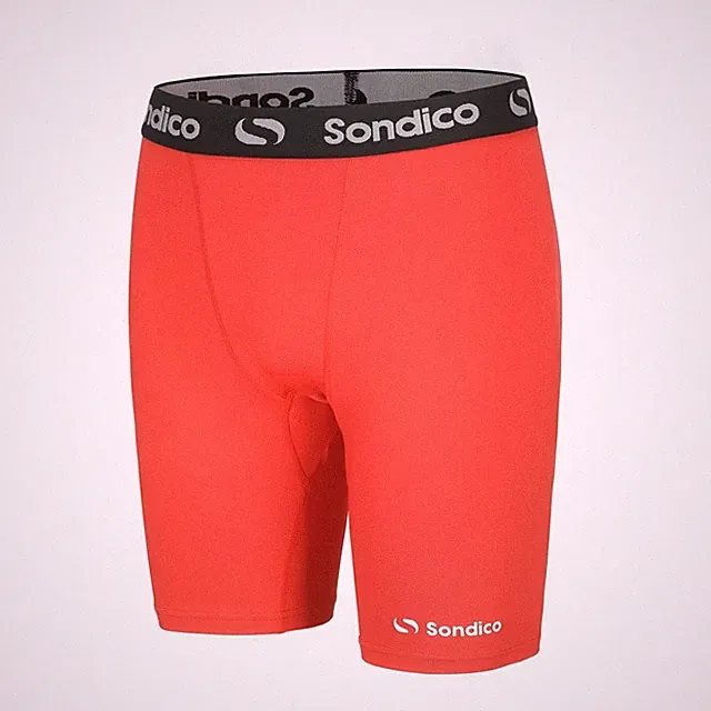 Sondico Herren Kompressionsshorts rot Kern 6 Basisschicht Logo Unterwäsche Fitnessstudio neu mit Etikett