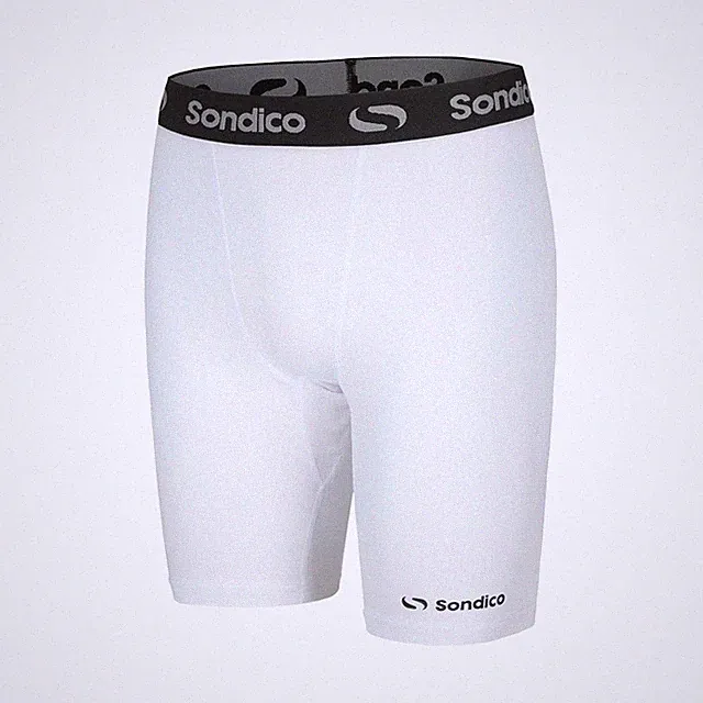 Sondico Herren Kompressionsshorts weiß Kern 6 Basisschicht Logo Unterwäsche Fitnessstudio neu mit Etikett