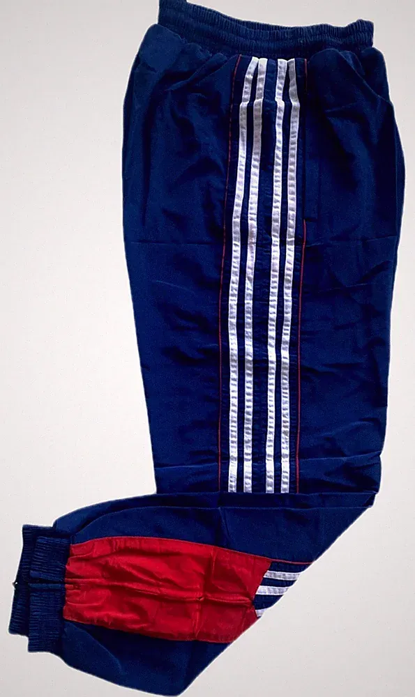 Sport- Jogging-Hose Freizeithose Polyester Trainingshose Lang Streifen Gr. XXL