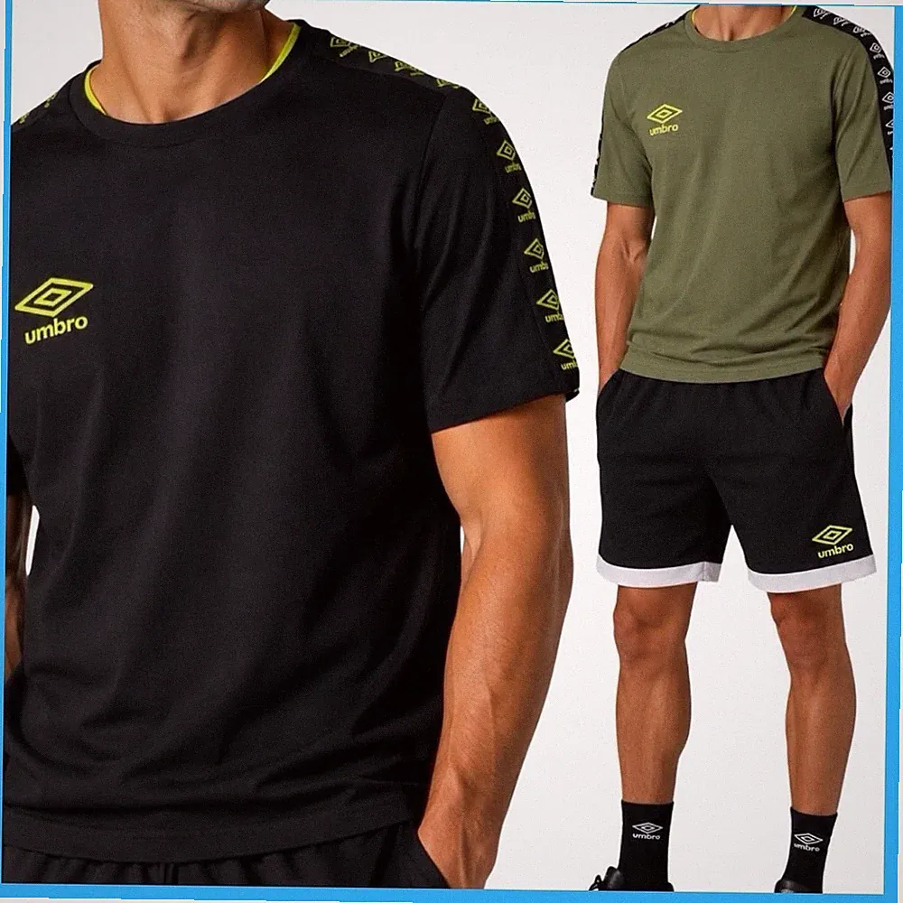 Sportanzug kurz Herren Umbro Sommer Sportanzug Baumwolle Set Shirt Shorts
