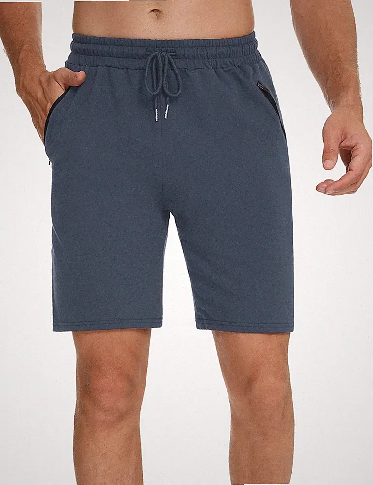 Sporthose Herren Kurz Hosen Sommer Kurze Jogginghose Leichte Freizeithose Bau...