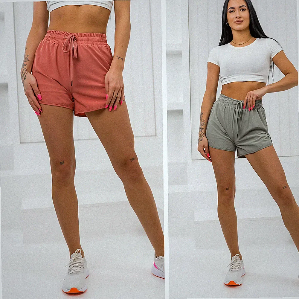 Sporthose Shorts Hose Kurzhose Jogging Basic Sport Slim Fit Damen BOLF Unifarben