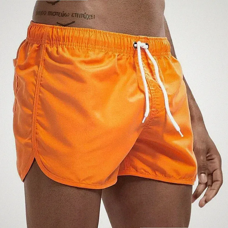 Sportliche Jogginghose Herren Trainingshose Slim Orange 4020