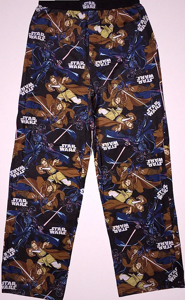 Star Wars Jogginghose Herren Mehrfarbig Pyjamahose Größe M Taille 34 Aus Poly...