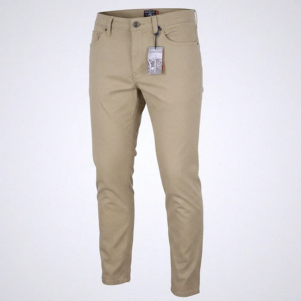 State Of Art Herren Chino Hose Monza W33/L34 Beige Regular Fit