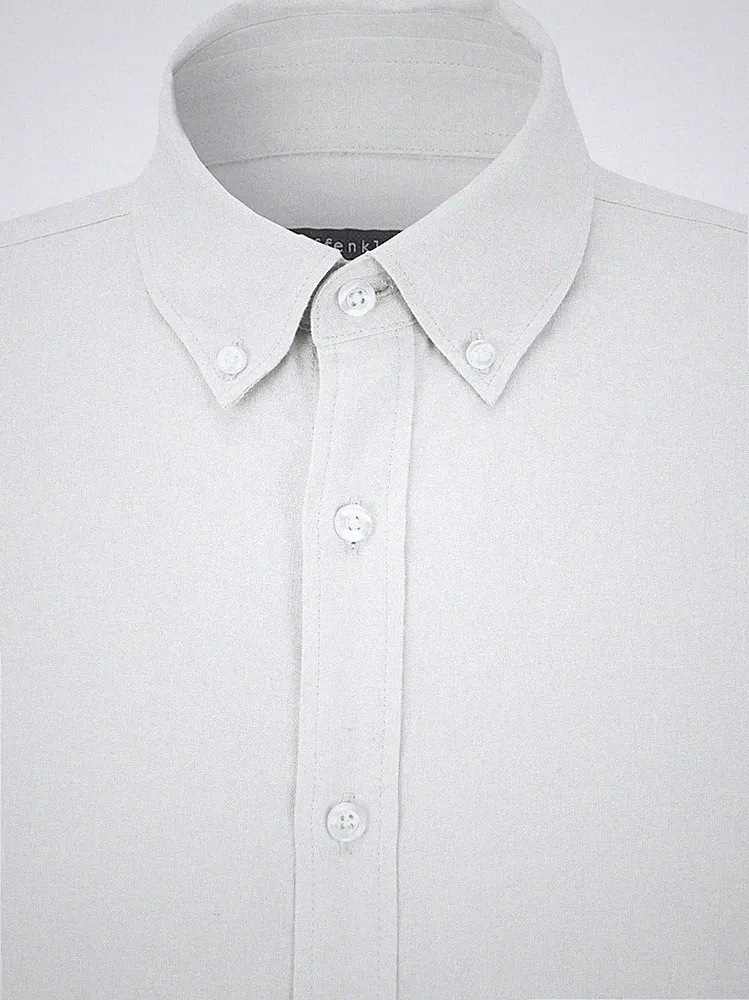 Steffen Klein Herren Leinen-Hemd Slim Fit Button Down 2Knopf Manschette NEU