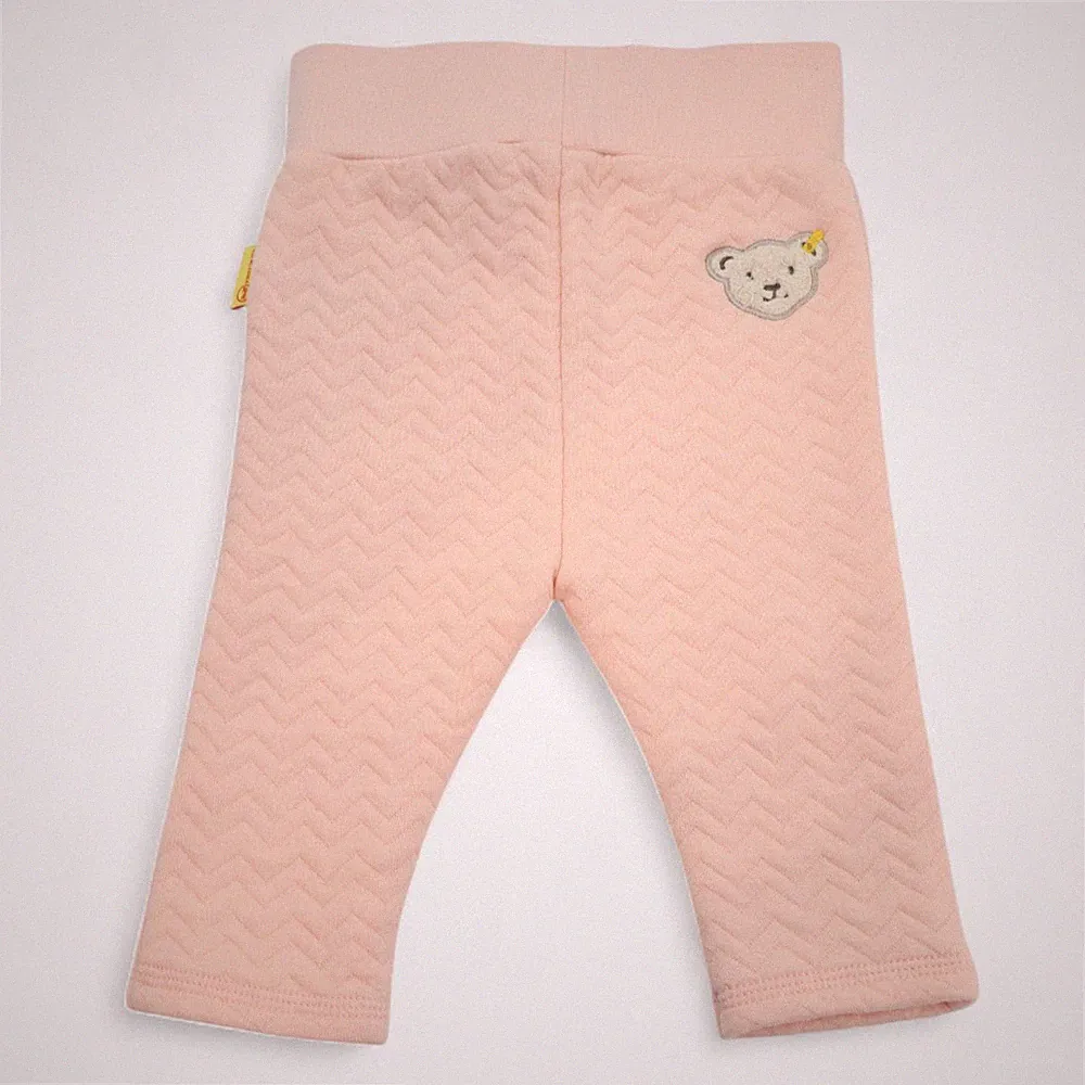 Steiff Baby Mädchen rosa gesteppte Chevron Jogginghose Baumwollmischung, 0-3 Monate