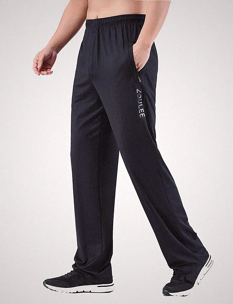 Stoffhose Trainingshose Jogginghose für Herren, mit Reißverschluss vorne, off...