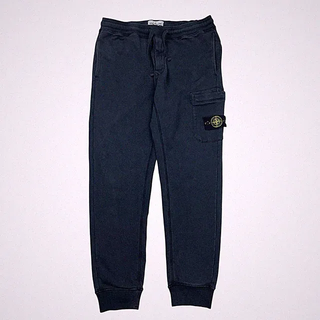 Stone Island Cargo Jogginghose Herren Navy Baumwolle Uni Unterteil Hose Sweatpants L