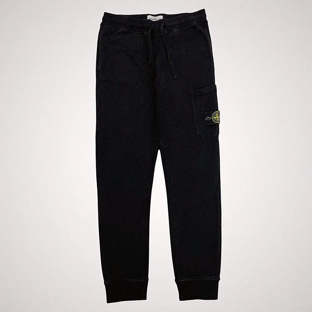 Stone Island Jogginghose Hose Cargo Herren Schwarz Baumwolle Uni Hose Sweatpants M