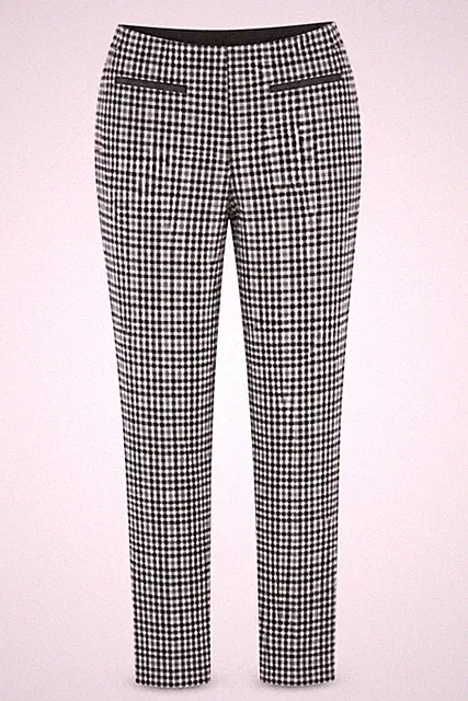 Stradivarius Damen Jogginghose Größe 4 UK '' schwarz kariert W23 L26