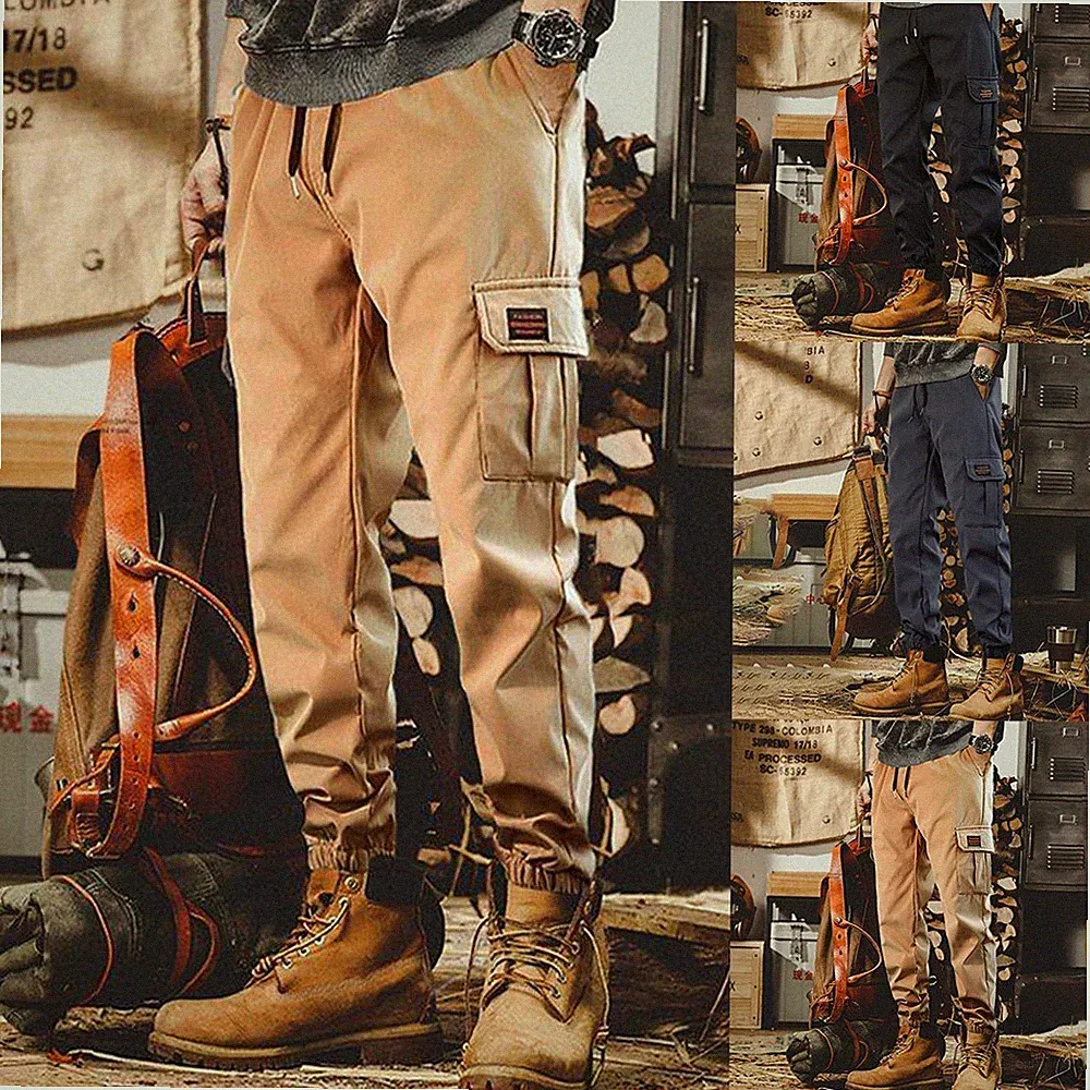 Stylische Hose Jogginghose Hose Gummibund locker Herren Sport Training