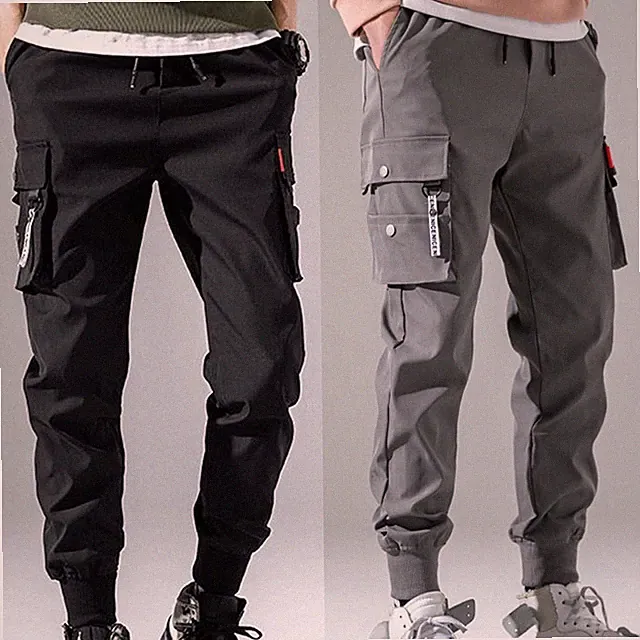 Stylische Jogginghose Hose Herren Trendige Cargohose mit mehreren (schwa