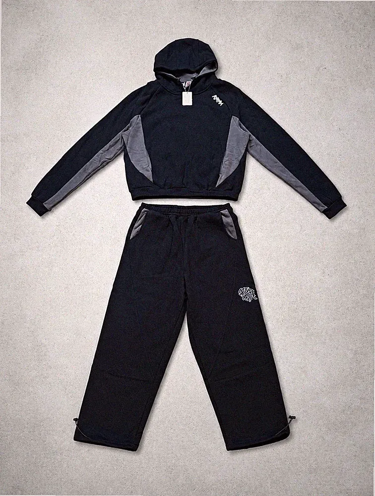 🖤 Stylischer Merta Trainingsanzug in Schwarz/Grau