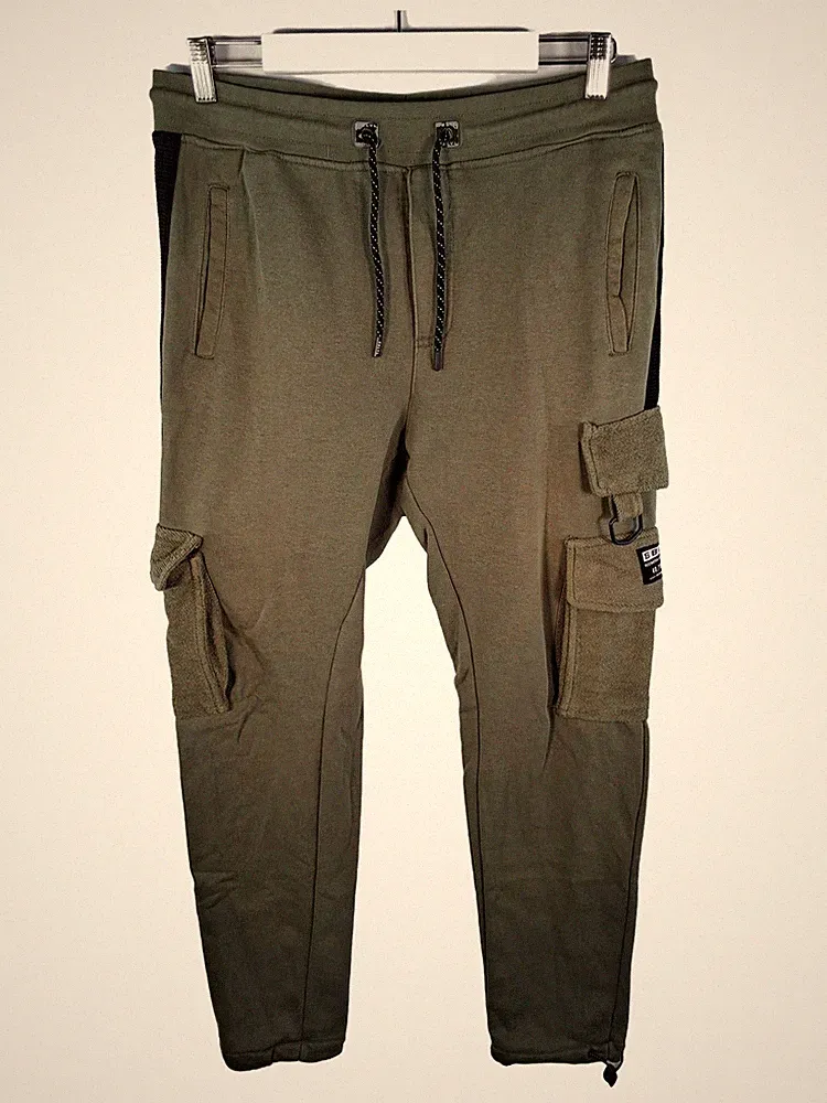 Sublevel Herren Cargo Jogginghose Trainingshose Oliv Gr. XL