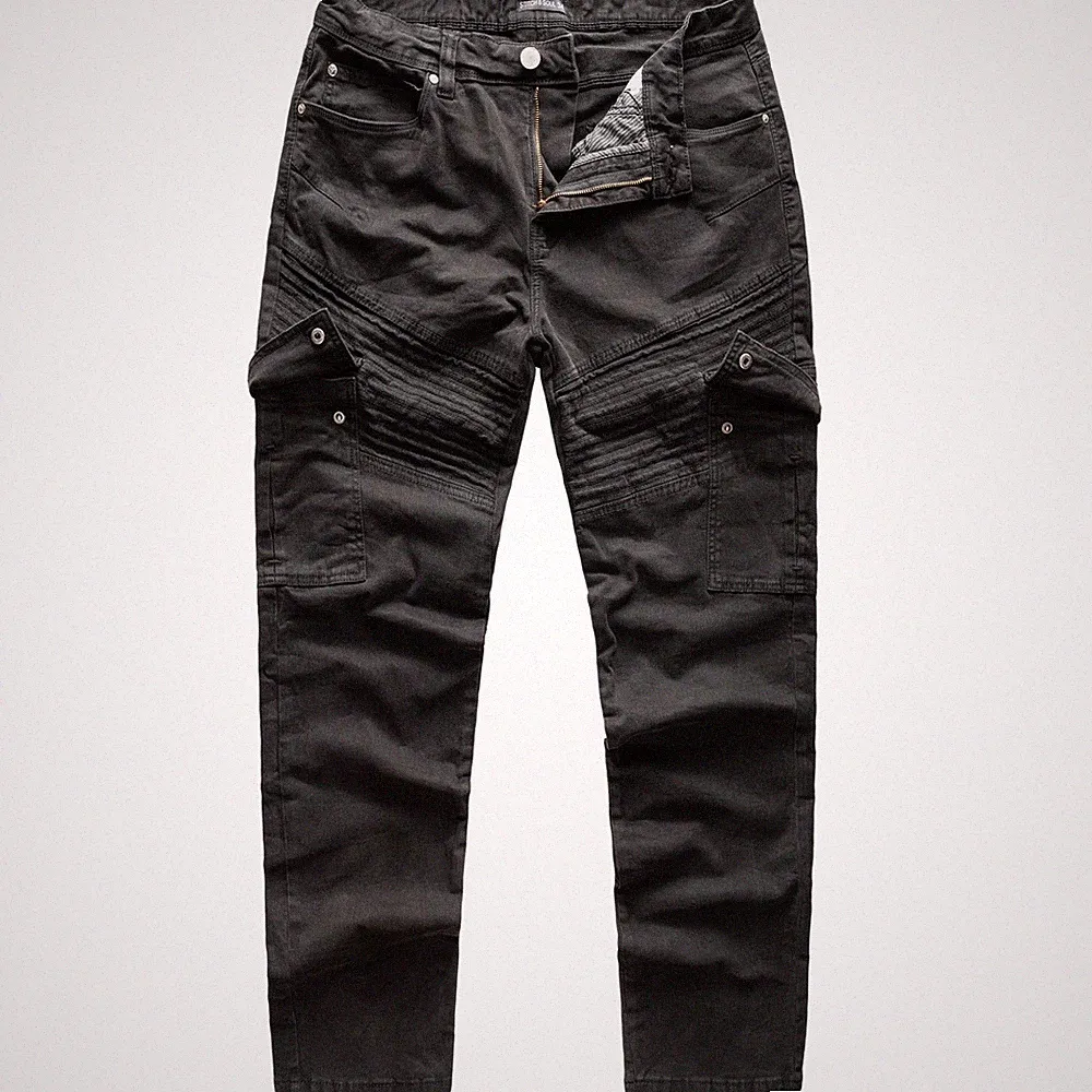 Sublevel Herren Hose Denim Sweatpants Cargo Vintage Jogging Jeans Cargohose
