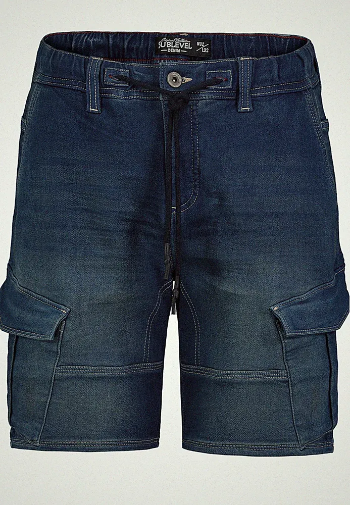 Sublevel Herren Jogging Shorts Freizeit Bermuda kurze Hose Jeans Sweat Cargo