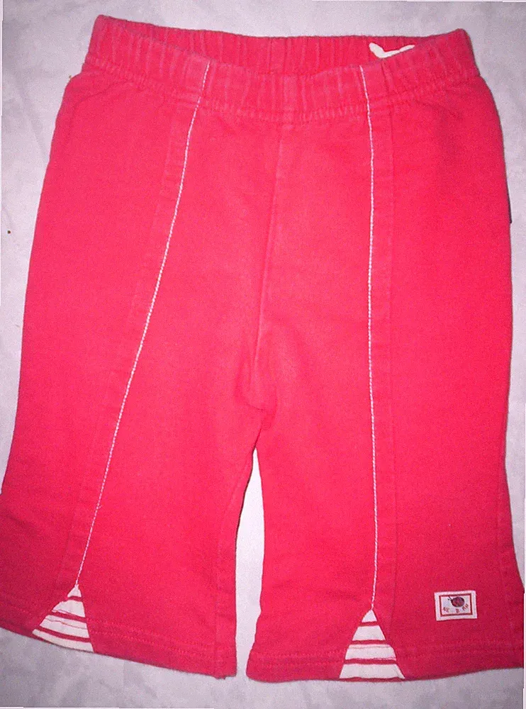 Süße bequeme KANZ Freizeithose, rot mit weiß Gr.68