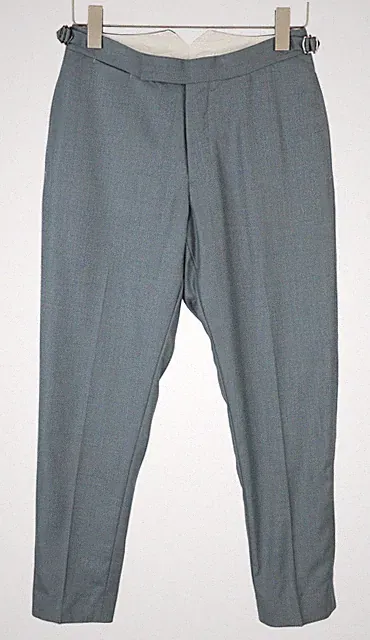 Suitsupply Brescia Herren Anzughose UK34R Blau Wolle Slim Tapered Zip Fly