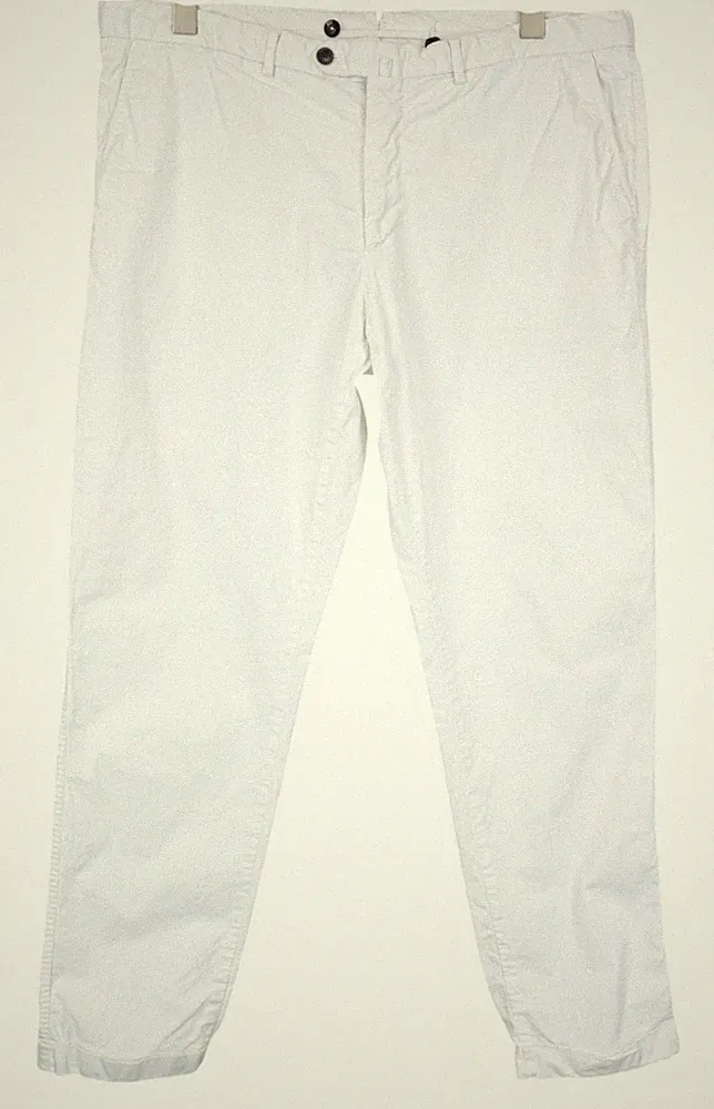Suitsupply Herren Anzughose UK42 Weiß Slim Fit Chino Stretch Baumwollmix