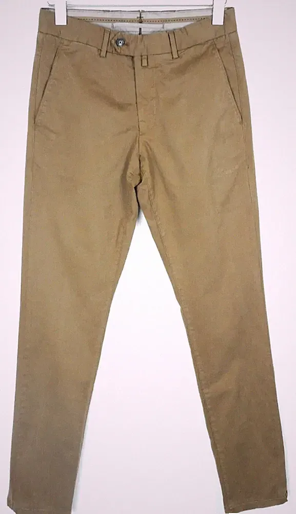 Suitsupply Porto Hose Herren UK 34/W30 Chino Slim Fit Brown Reißverschluss Fly