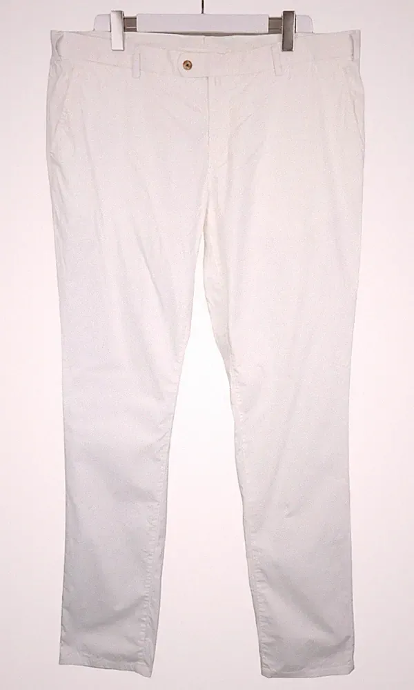 Suitsupply Porto Int Hosen Herren UK 44 Slim Fit Reißverschluss Casual Weiß