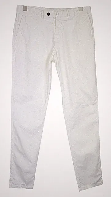 Suitsupply Porto Novo Herren Hose Slim Stretch Chino Flach vorne Weiß UK32R