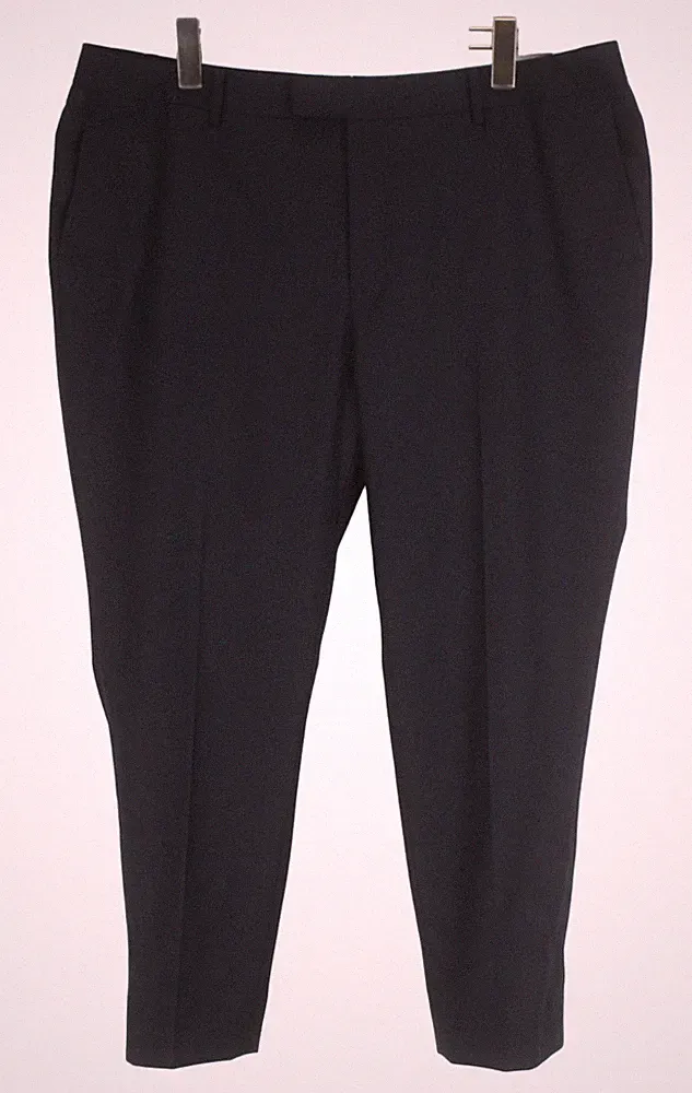 Suitsupply Robin Herren Tapered Wollhose (EU) 44 Dunkelblau Mit Reißverschluss