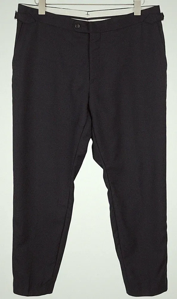 SUITSUPPLY Soho SA Herrenhose UK44S Dunkelblau Woll Tapered Reißverschluss