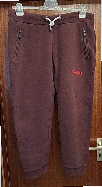 Superdry Athletics Herren Jogginghose Gr. L Weinrot Bordeaux Sweathose