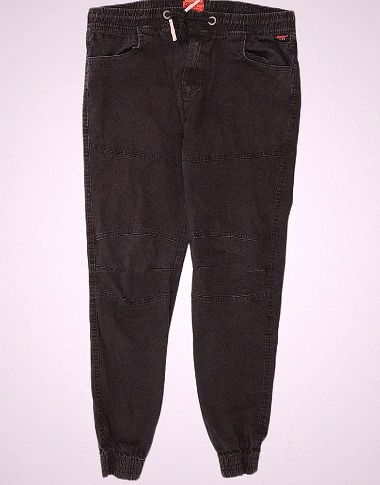 Superdry Herren Jogginghose Hose W36 L30 Grau Baumwolle CH26