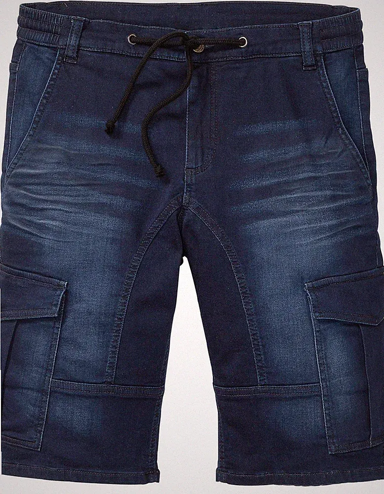 Sweat-Jeans-Bermuda Regular Fit Gr. 48-64 Herren Cargo Shorts Jogging-Pants Neu