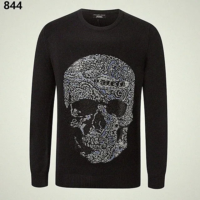 SWEATSHIRT SKULL PHILIPP PLEIN PHILIP STRASS SKULL SWEATER GOLF STRASS PULLOVER