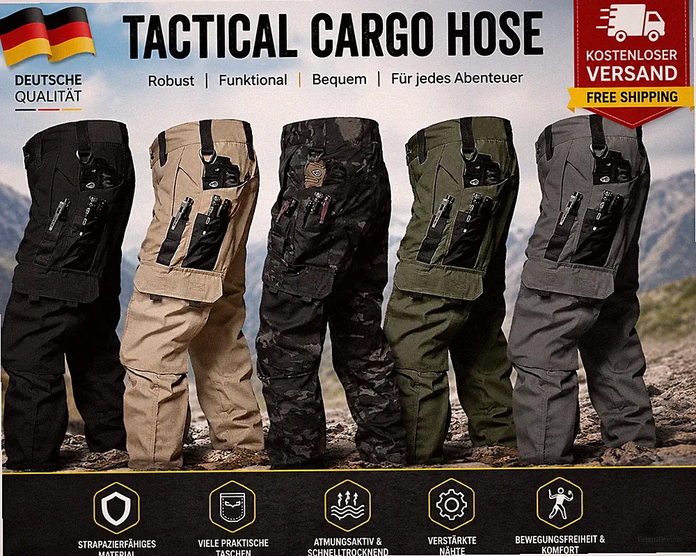 Taktische Cargo Hose Herren Outdoor Arbeitshose Wasserdicht Multi-Taschen