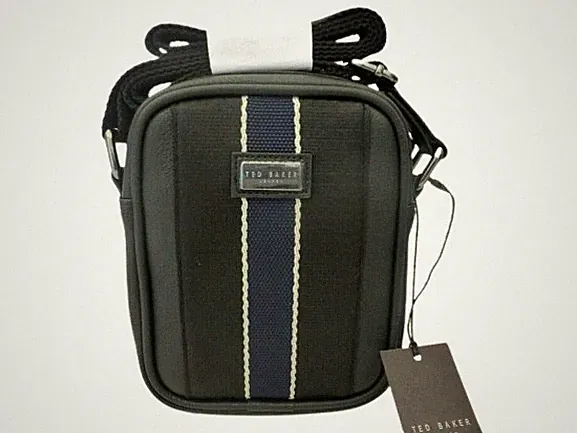 Ted Baker Mini Body Bag Herren Web schwarz oder schokolade Schulter Seitentaschen NEU UVP 69€