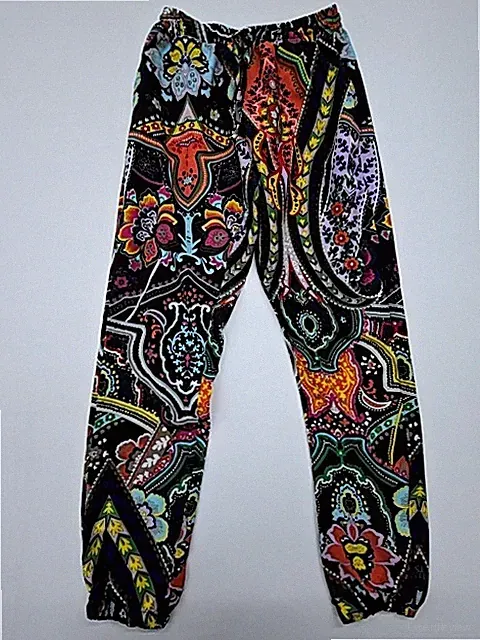 Terranova Damen Jogginghose schwarz bunt geblümt Größe M