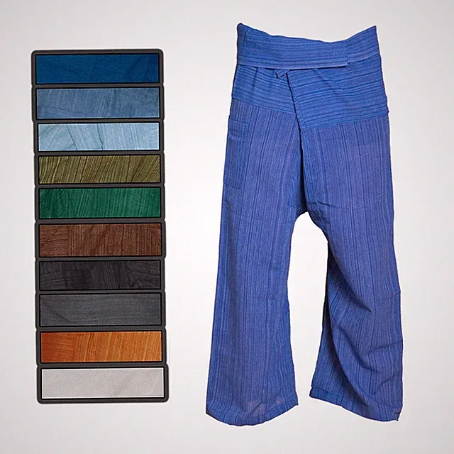 Thai Fischerhose Lini - 100% Baumwolle Wickelhose Yoga Fisherman Pants