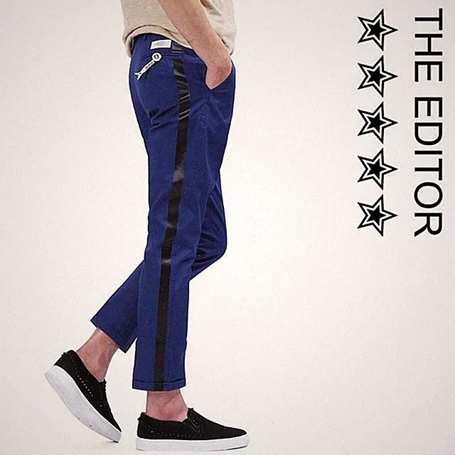 THE EDITOR 3370LT 5098 47 Black Line Chino Hose 142961531 [U]