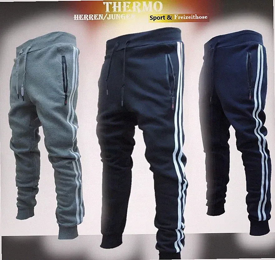 Thermo-Hose Herren Sporthose Jogging Training Freizeithose Winter Mod.1707#K44